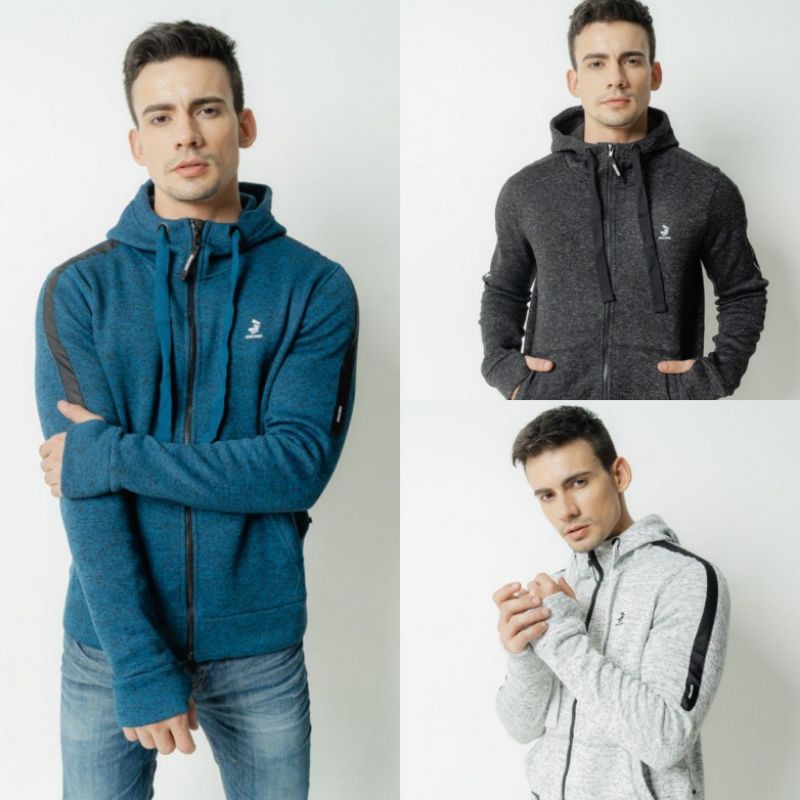 JACKET ZIPPER HOODIE 3SECOND ORIGINAL NEW ARRIVAL WARNA BIRU ABU DAN DARK GREY