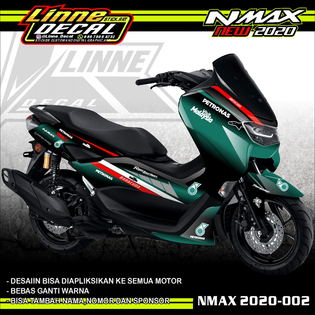 (NEW DESAIN) Dekal stiker Nmax 155 new 2020 petronas-Decal Stiker NMAX 2020 2021 2022 new-002