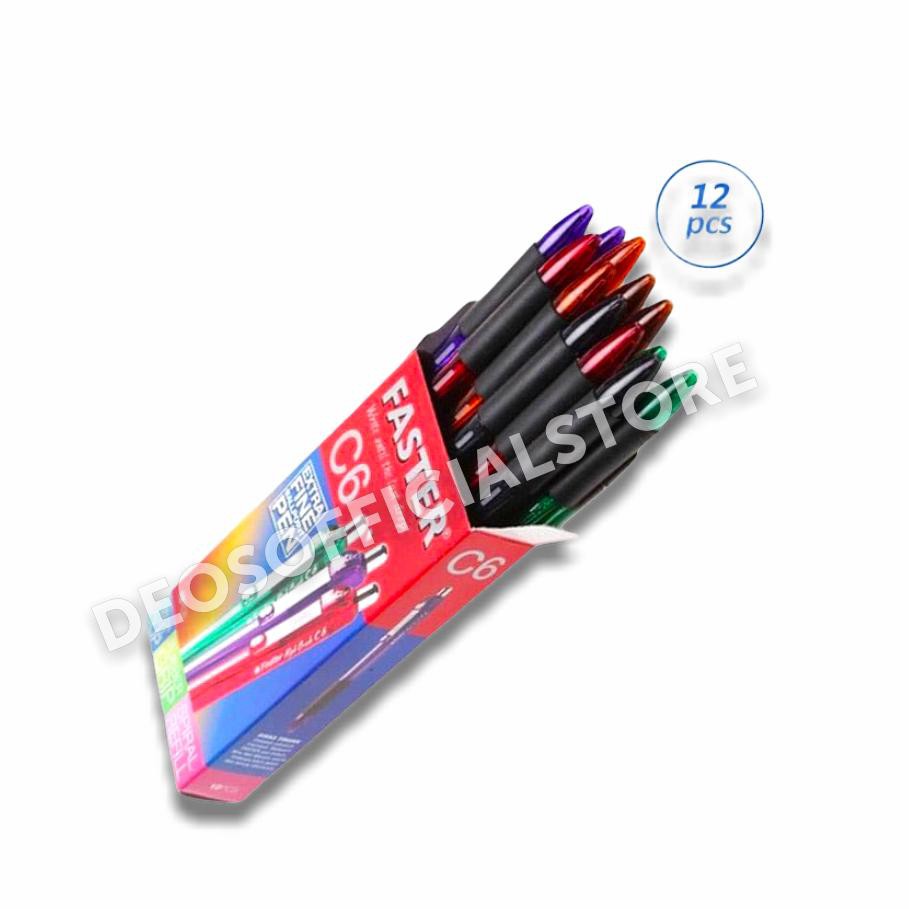 DEOSOFFICIAL--Pulpen Faster C6 (12 pcs)