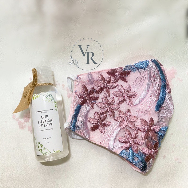SOUVENIR masker & hand sanitizer murah (souvenir pernikahan,ulangtahun,anniversary)