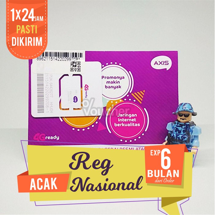 Kartu Perdana Axis Acak Sudah Registrasi 25 pcs