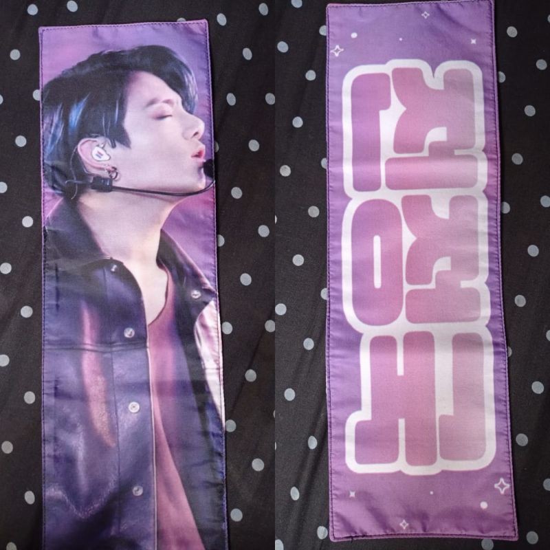 SLOGAN CUSTOM KPOP KAIN BTS NCT EXO SEVENTEEN BAND FABRIC BANNER