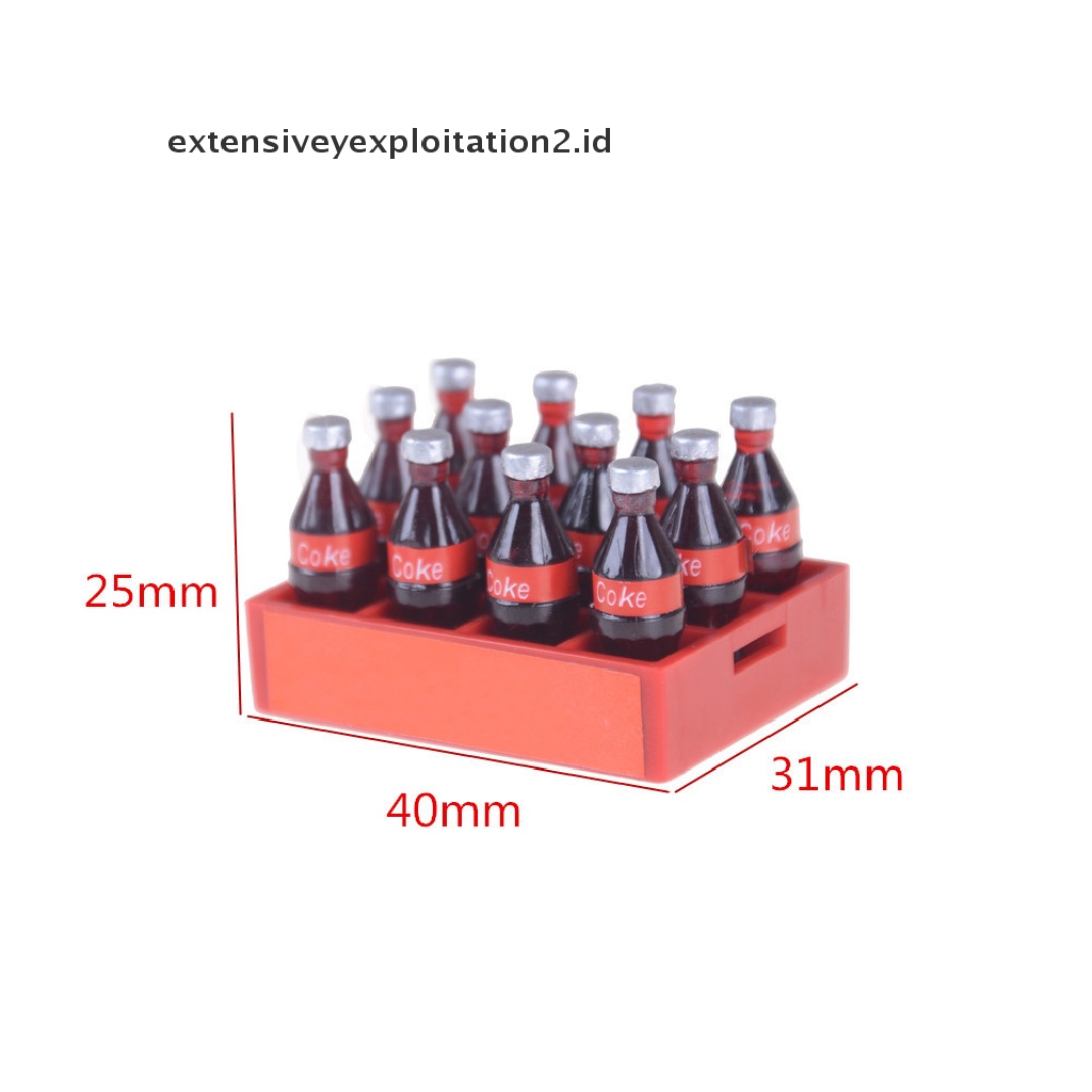 13pcs / Set Mainan Miniatur Minuman Coca Cola Skala 1: 12 Untuk Aksesoris Rumah Boneka