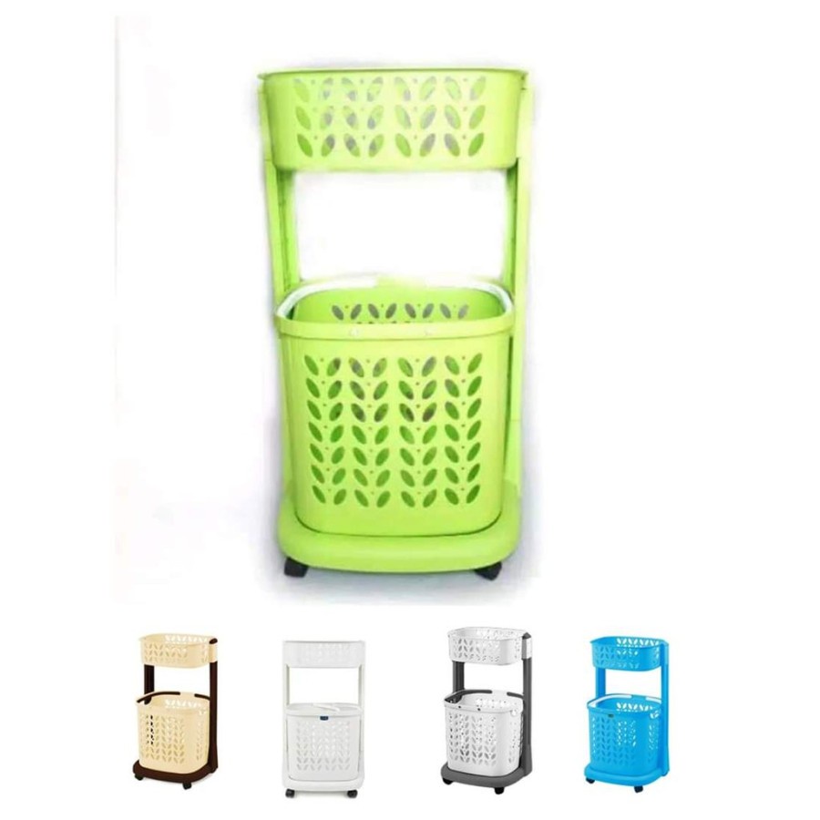 Paling Laku Rovega Laundry Rack & Basket RLB-300/ keranjang Baju kotor multifungsi murah baru makass