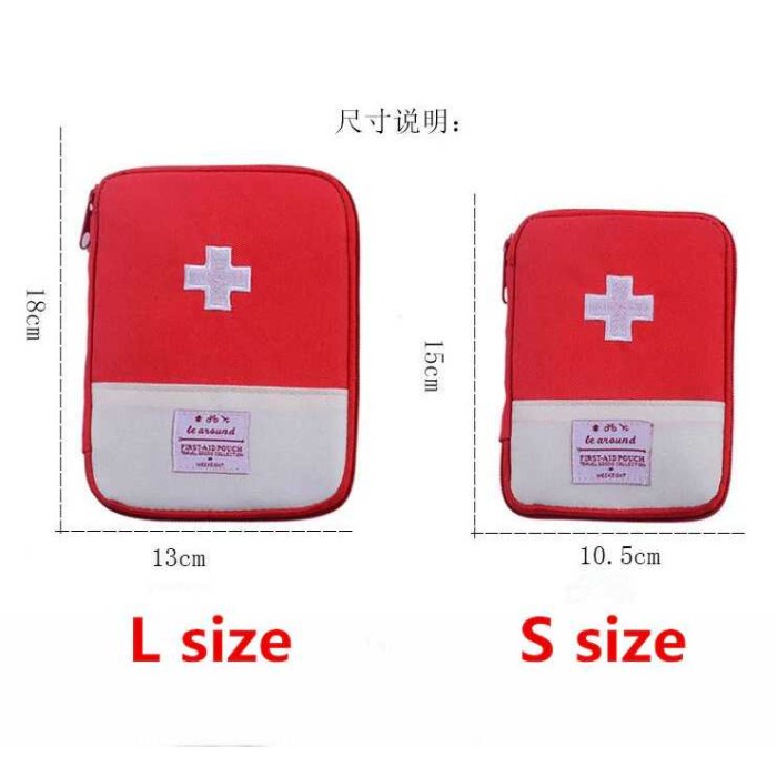 Tas Mini P3K Obat Portable First Aid Medical Kit Bag Pocket ZhangPei