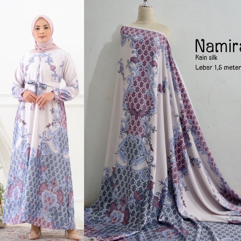 Namira series | kain silk | motif semi batik