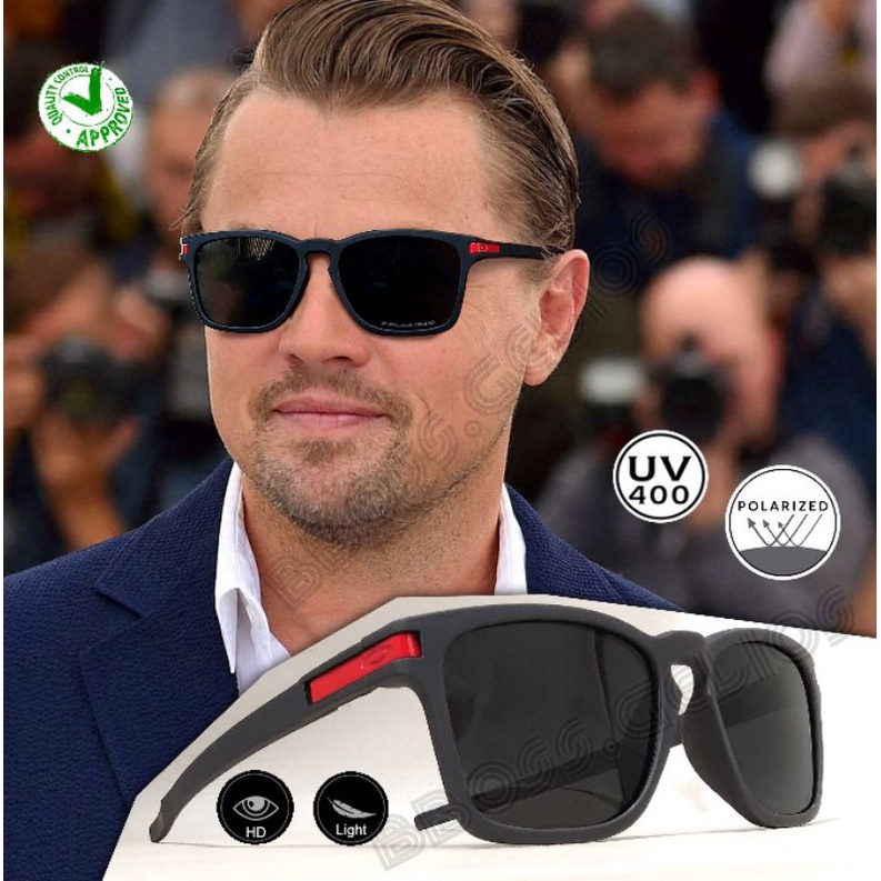 KACAMATA OKLAY HITAM POLARIZED ORIGINAL PRIA RED BLACK