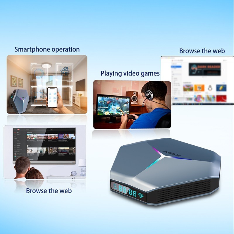 TJbox A95X F4 4GB/64GB Android Tv Box Amlogic S905X4 8K Android 11 USB 3.0 WIFI BLUETOOTH