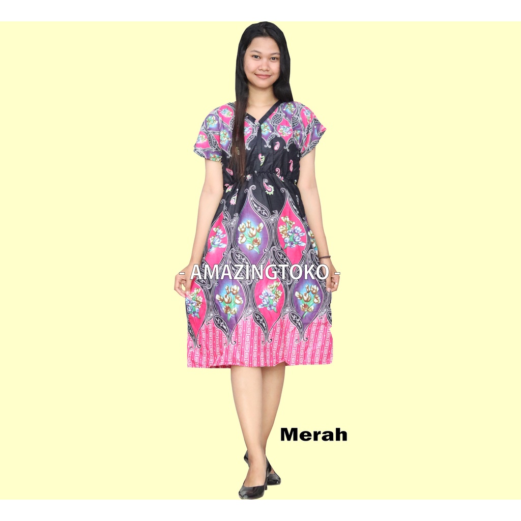 Daster Rayon Murah Motif Batik, Dress Rayon, Home Dress