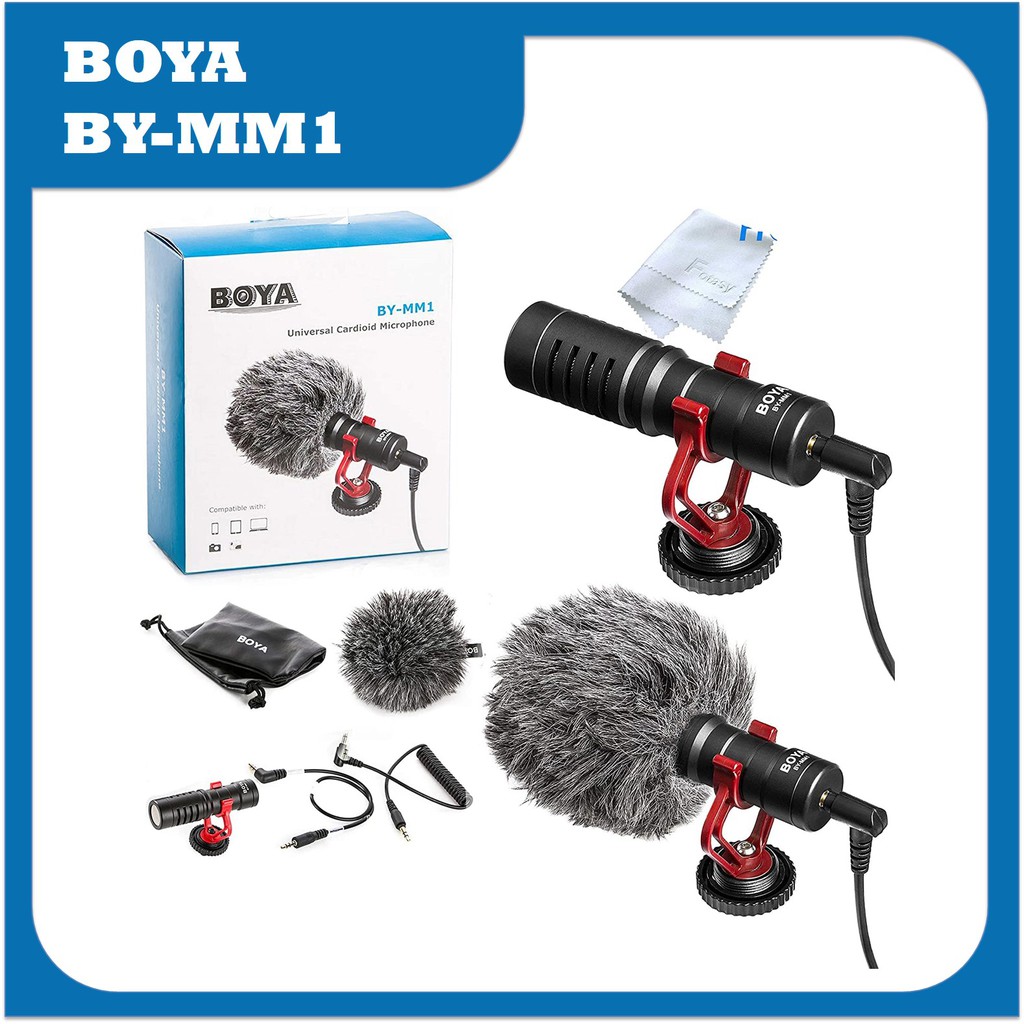 Mic BOYA BY-MM1 Cardiodid Microphone Shotgun for camera video smartphone BY MM1 Shootgun Vlog Mini