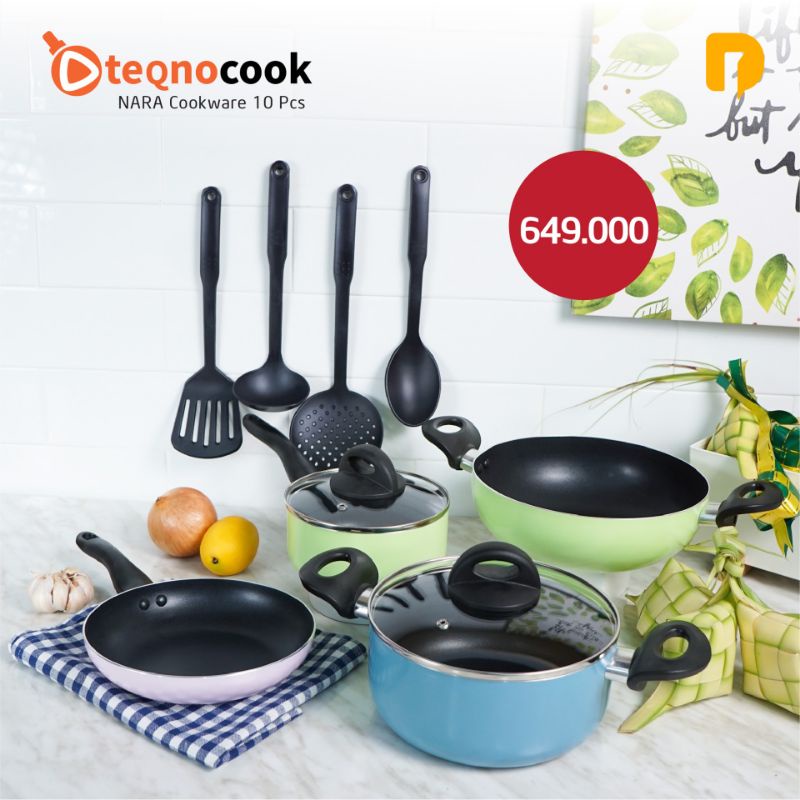 Teqnocook Cookware Alat Masak Panci Wajan Sudip