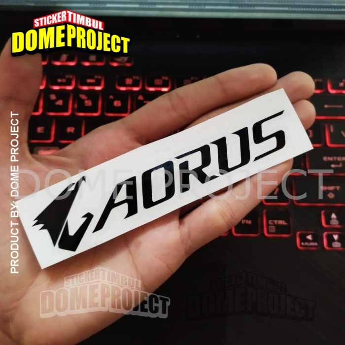 [BUY 3 GET 1] AORUS STIKER CUTTING AKSESORIES KOMPUTER GAMING STIKER IMPORT SATUAN