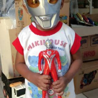 ULT378 Mainan  topeng ultraman  ribut upin ipin bonus robot 