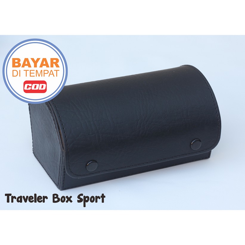 Traveller Watch Case Tube / Tempat Jam Tangan Sport Isi 3 HITAM MOCCA