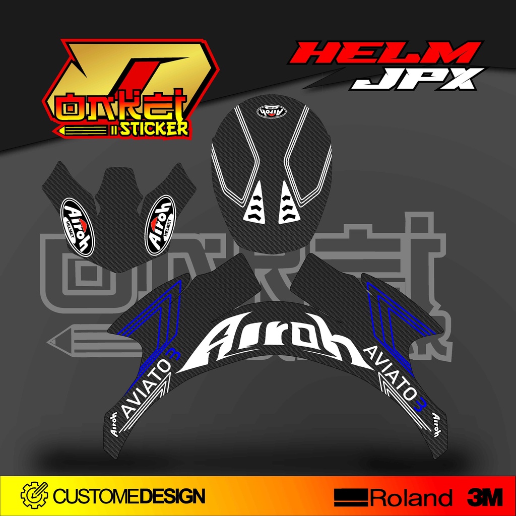 DECAL STICKER HELM JPX CARBON