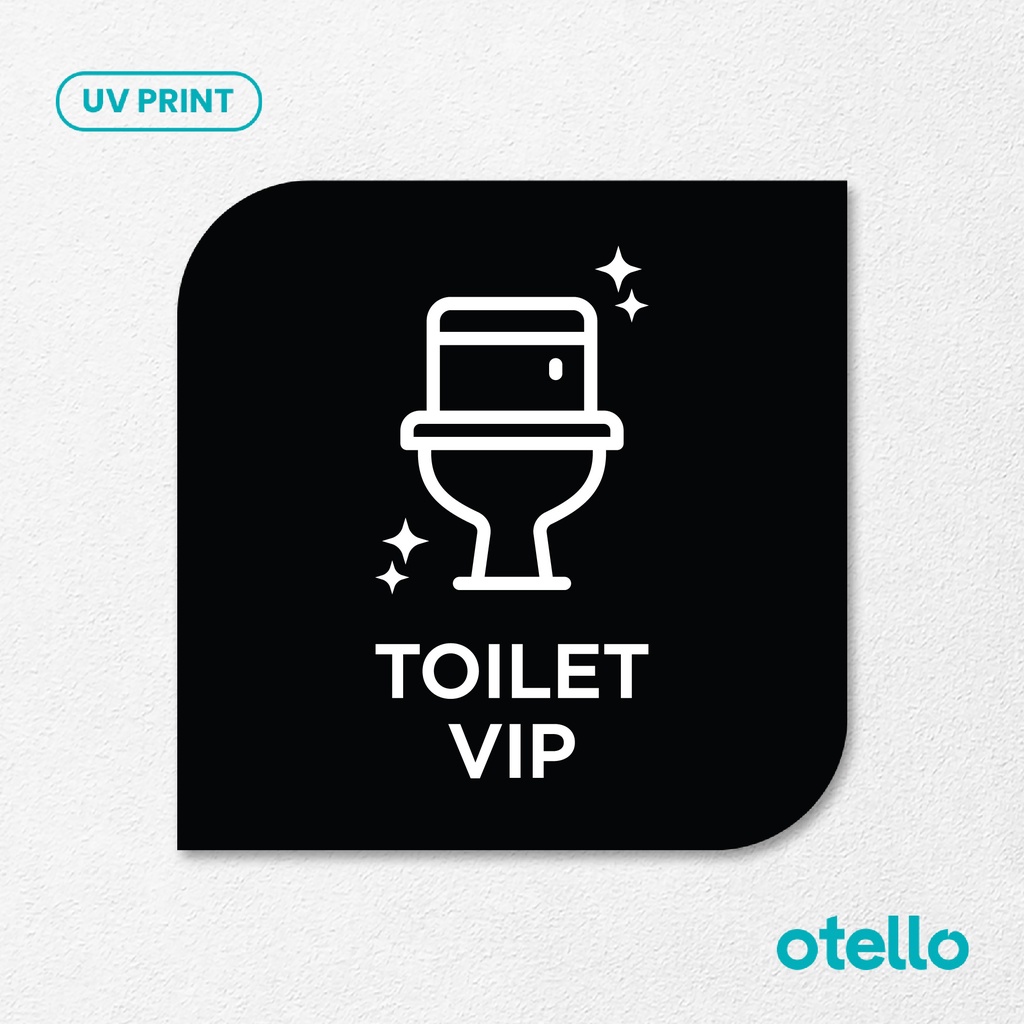 Toilet VIP Signage Board Akrilik Tempel Dinding Papan Acrylic Restoran Dinding Petunjuk Toko Cafe