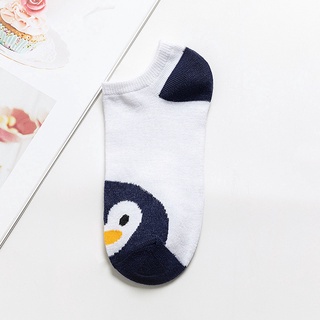 SF - Kaos Kaki Ankle Cute Kaos Kaki Pendek Polos dan Motif Semata Kaki Import Murah Motif Polos-K.kaki Pinguin Putih