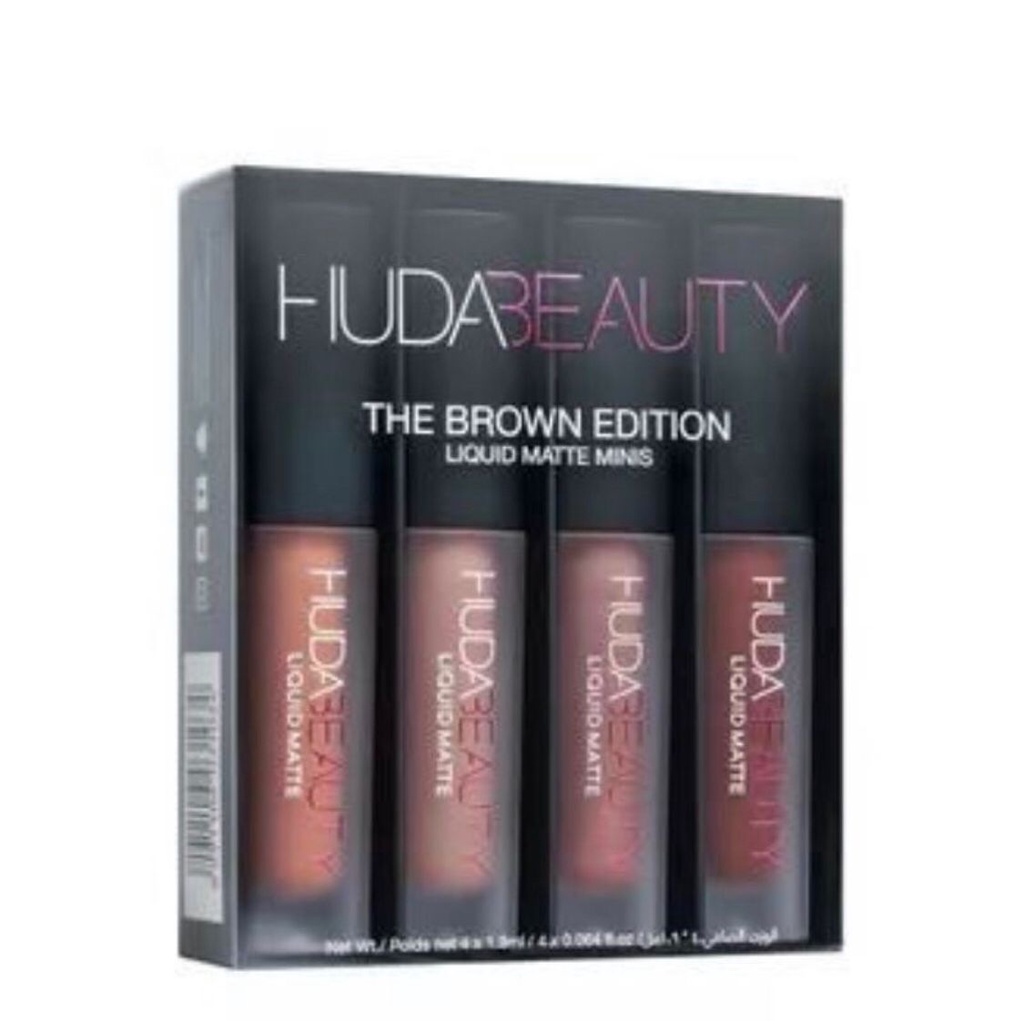 Termurah!!!!! HUDA BEAUTY LIPGLOSS MINI 4 IN1/HUDA BEAUTY LIPCREAM 1PACK ISI 4PCS