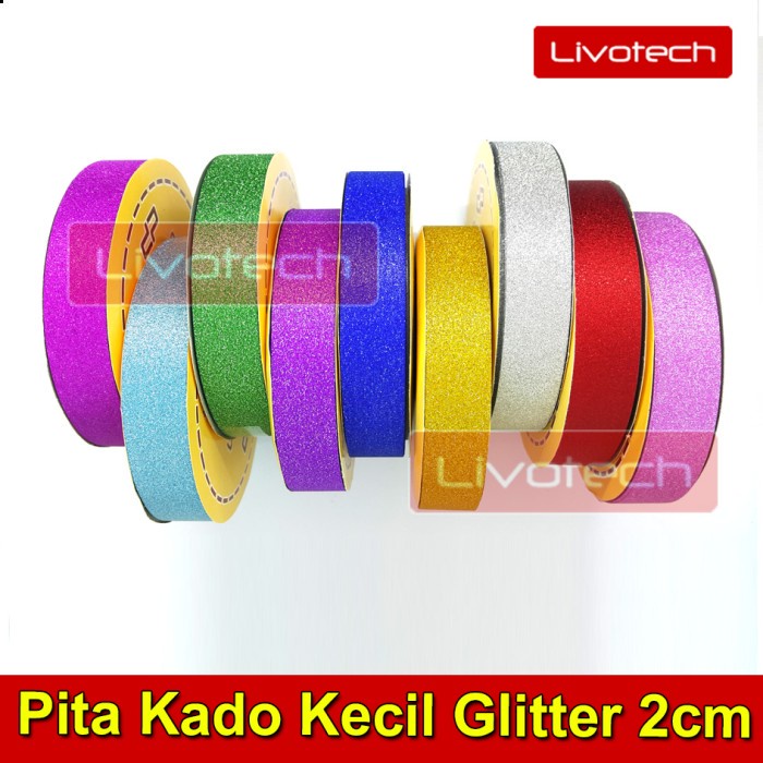 Jual 1 Roll Pita Kado Glitter 2cm Pita Glitter 3 4 Pita Plastik 18mm