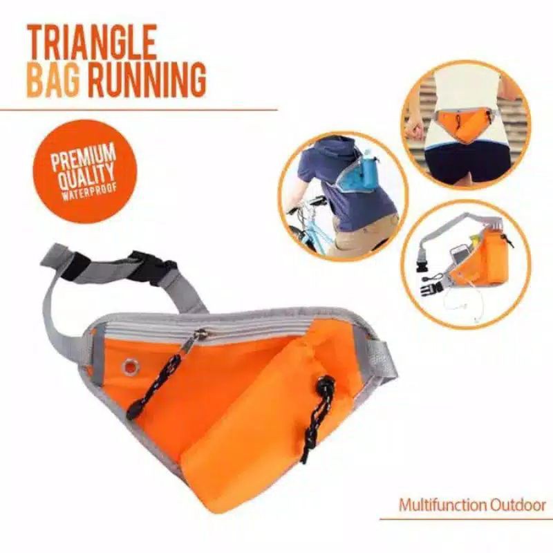 TAS SEPEDA PINGGANG SEGITIGA TAS BOTOL MINUMAN