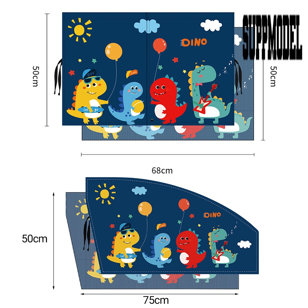 &lt; Kerai Mobil &gt; Tirai Mobil Pencetakan Kartun Pelindung Matahari Tirai Kerai Mobil Hias Auto Protect Visor Untuk Outdoor