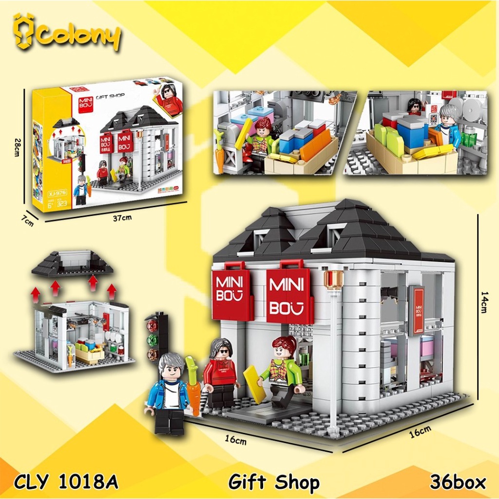 ​MURAH CLY1011 CLY1018 CLY1026 CLY1027 CLY1029 CLY1030 CLY1032 Restoran MCD MCDonald Pizza KFC Starbucks Blok BLock Balok Bricks Tumpuk Building Set Mainan Anak Hobi Koleksi Model Kit COLONY