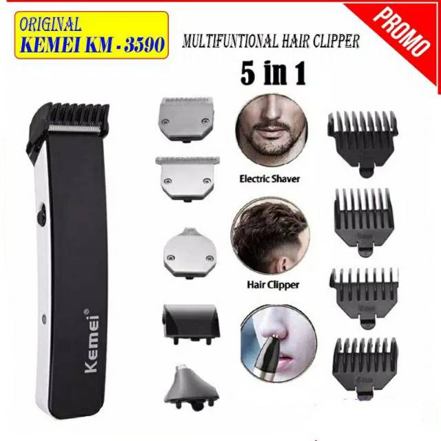 Alat Mesin Cukur Rambut KEMEI KM-3590 Alat Cukur Rambut 5 Fungsi Original