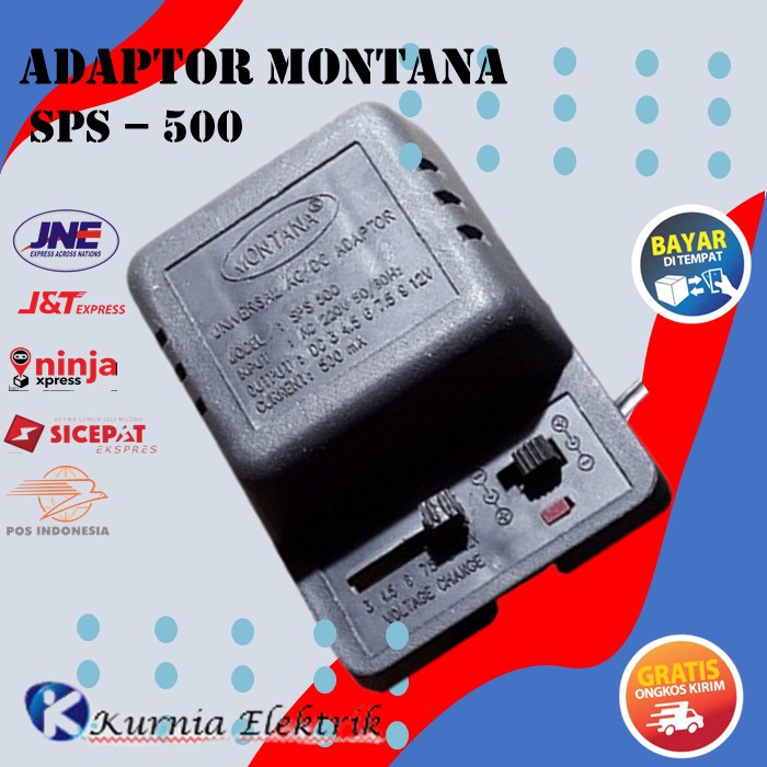 ADAPTOR POWER SUPPLY UNIVERSAL AC/ DC 500 mA MONTANA SPS 500
