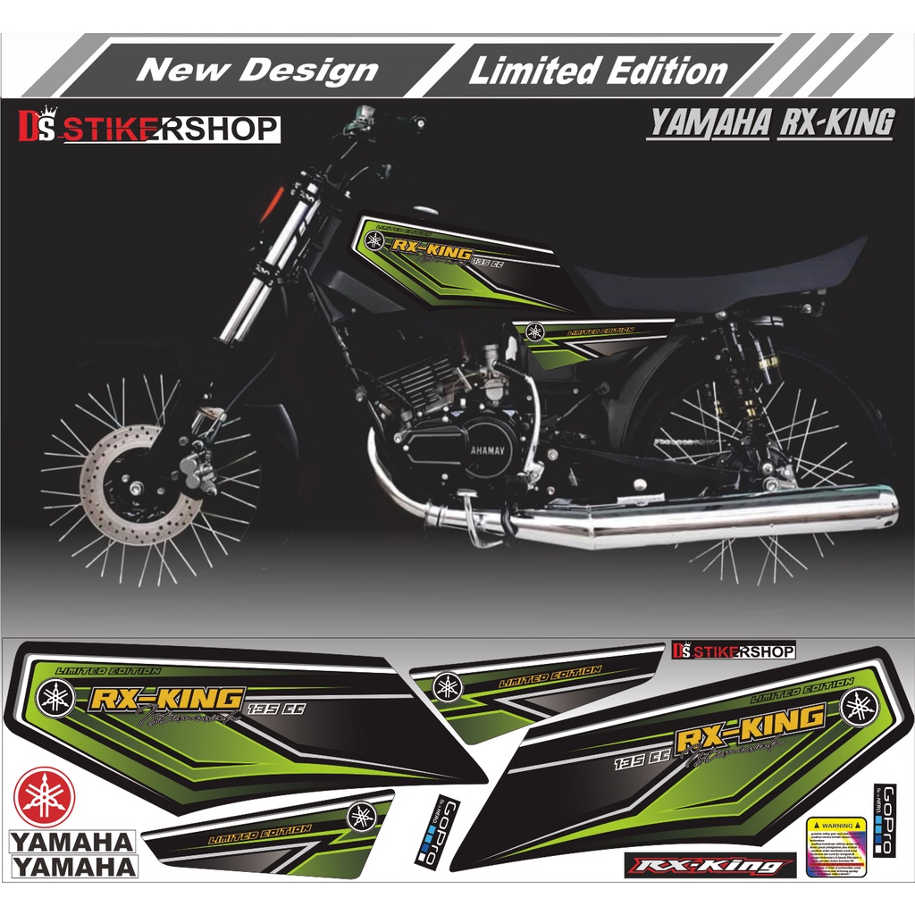 STRIPING RX KING VARIASI/STRIPING RX KING VARIASI SIMPLE/MODIFIKASI RX KING WARNA HITAM HIJAU