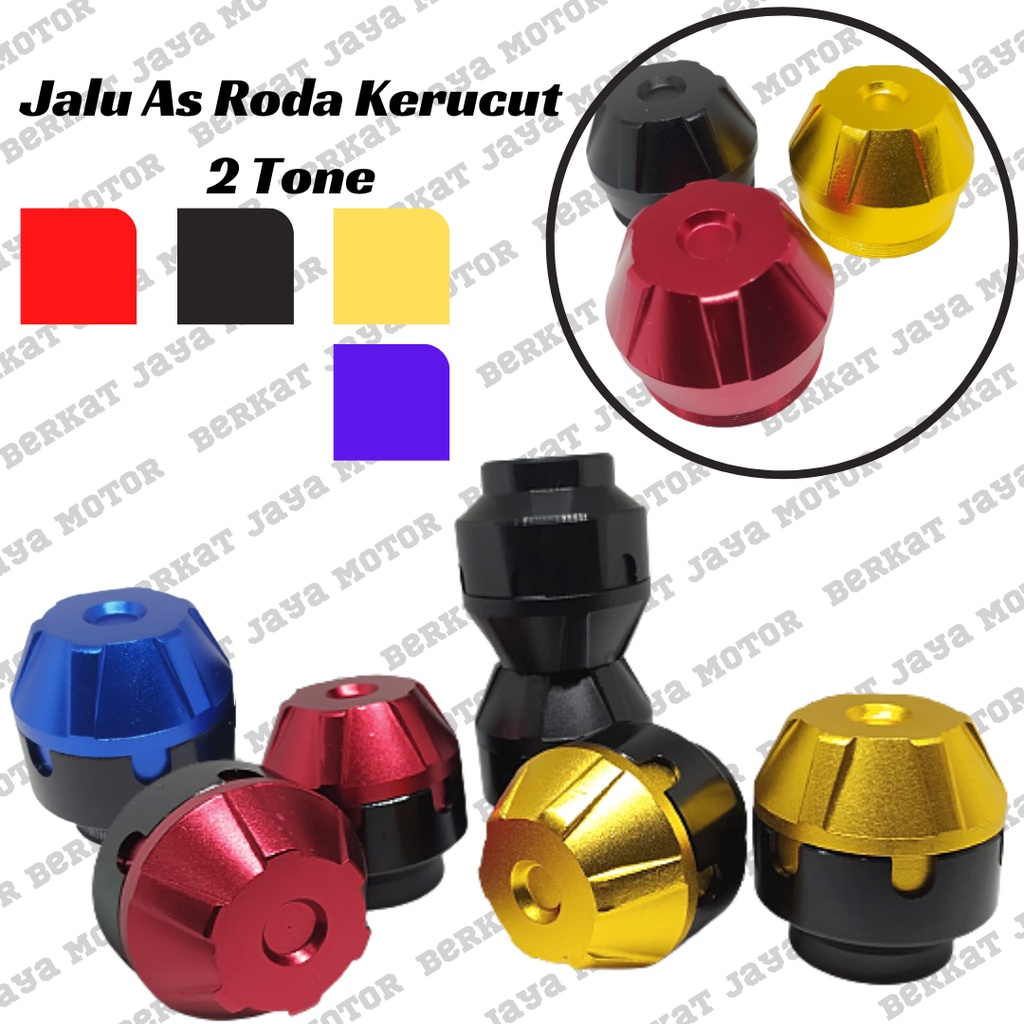 [SIAP KIRIM] Jalu Cover As Roda Depan Full CNC Kerucut 2 Two Tone NMAX PCX Lexi Vario Beat R15 R25 N
