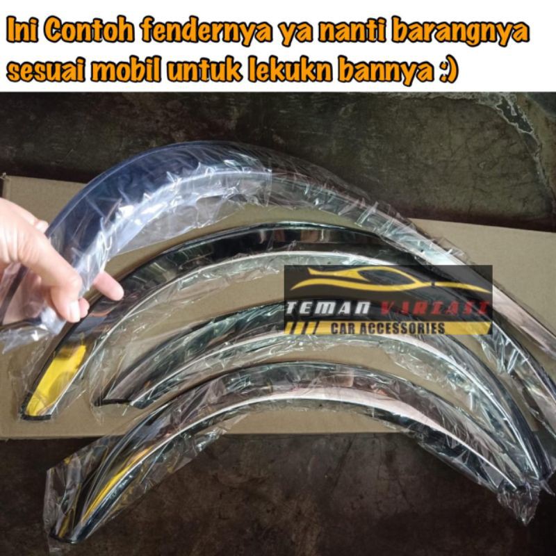 LIST LIS ATAS BAN OVER FENDER TRIM MOBIL COROLLA TWINCAM ETERNA HARDTOP ESTEM ESTILO FORSA CRHOME