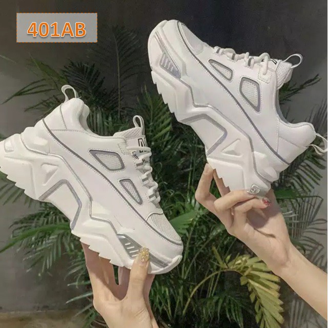 Sepatu Sneakers Wanita Hi Fula - 401 Fashion Korea Sol Hak Dalam 8 Cm