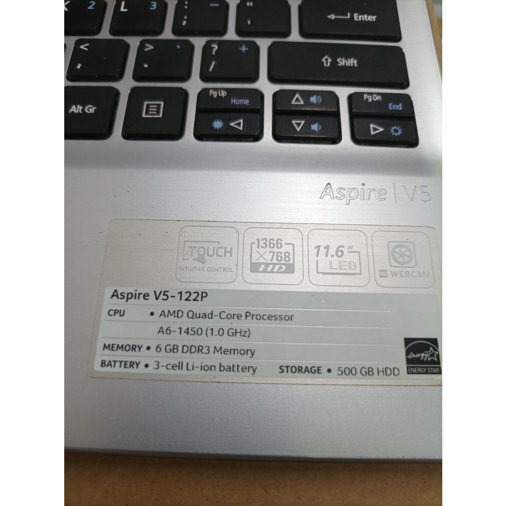 PROMO....TERMURAH laptop leptop seken bekas second acer aspire v5 touchscreen  touchs creen layar sentuh ram 6gb 6 GB DIATAS 4GB  hdd 500gb AMD A6 VGA RADEON quad core murah berkualitas siap pakail