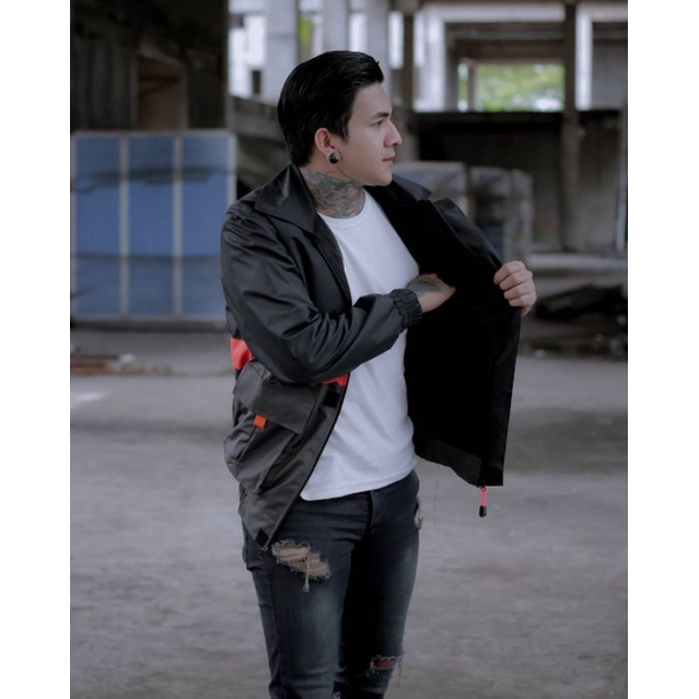 THBJL JAKET PRIA SEMI PARKA TASLAN WATERPROOF ORIGINAL DISTRO THE BOJIEL