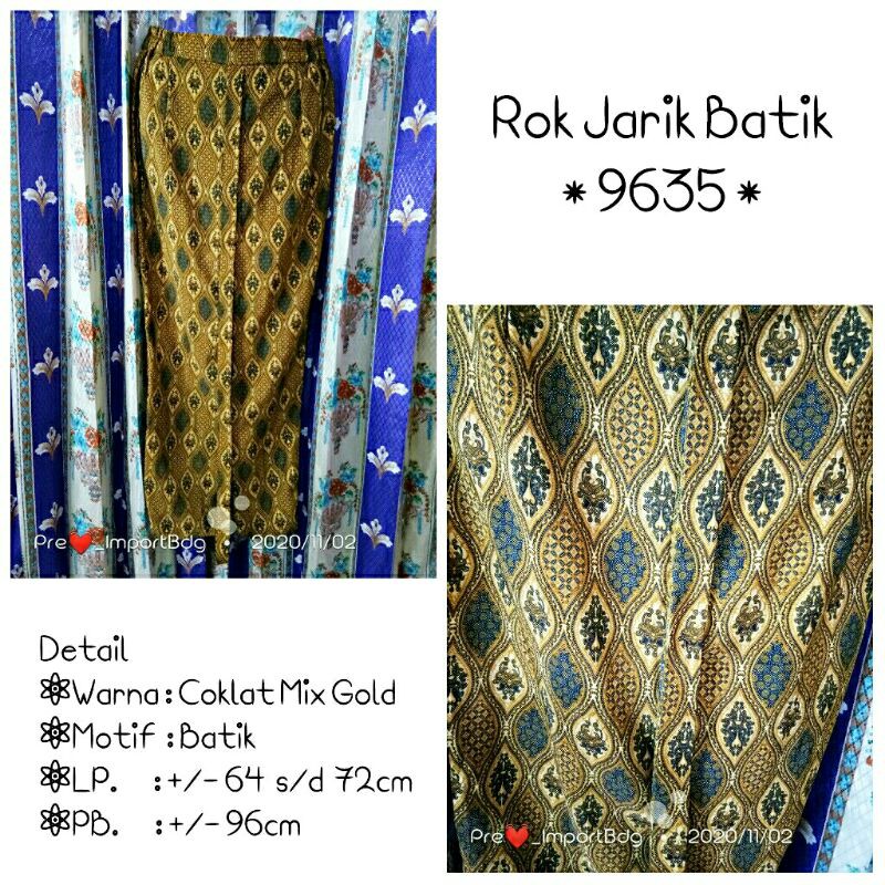 PRELOVED Rok Jarik Batik Coklat 0035 BRANDED