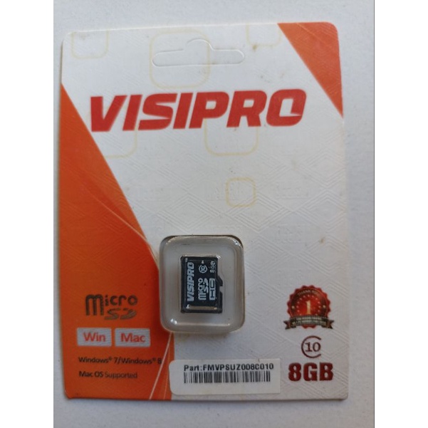 MicroSD Visipro 8GB Class 10