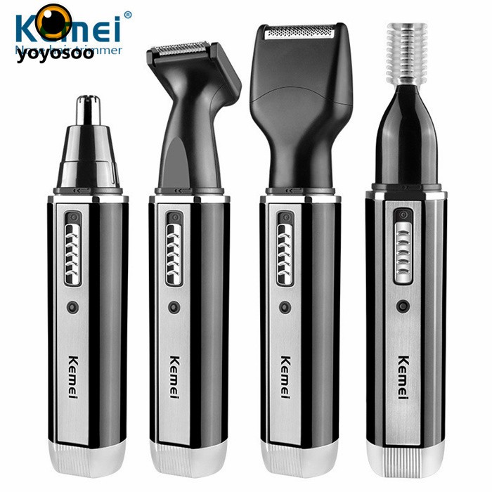 KM-6630 Alat Cukur Elektrik Jenggot Kumis Bulu Hidung 4 in 1-yoyosoo