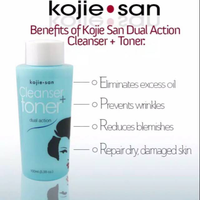 [Per Pc] Kojie San Cleanser + Toner Dual Action Original BPOM