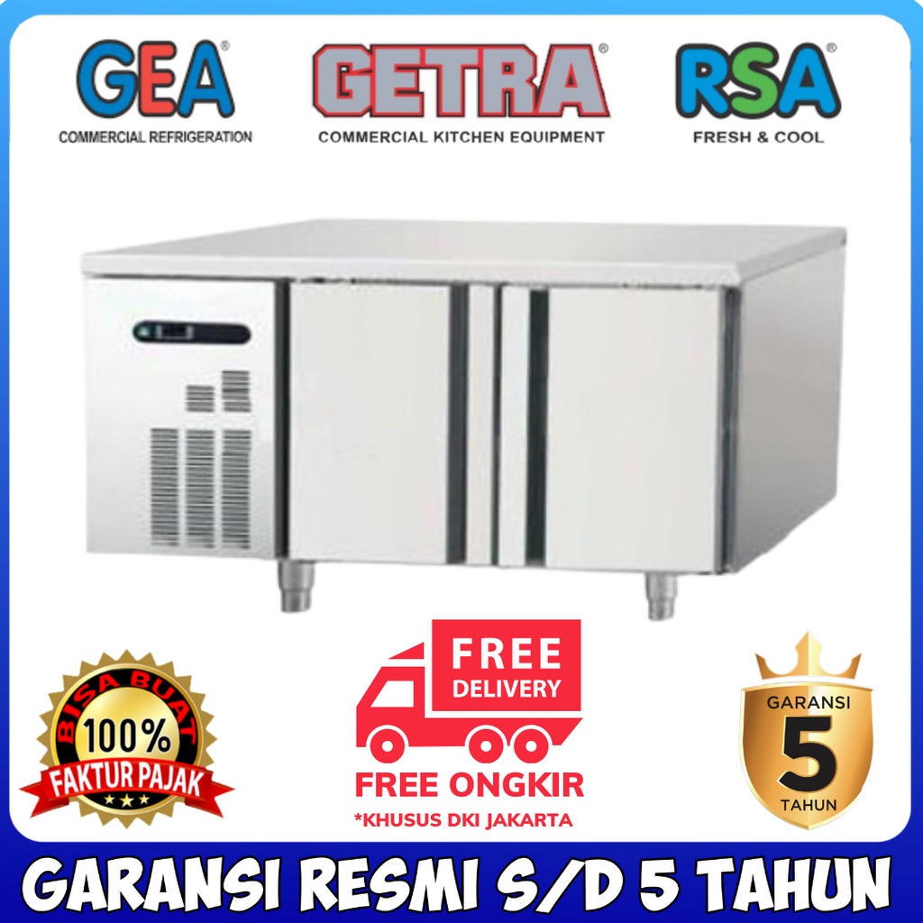 UNDERCOUNTER FREEZERF GEA UCF-150-2D / UCF 150 2D /  UCF1502D KULKAS 2 PINTU STAINLESS STEEL GARANSI
