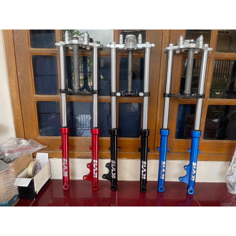TABUNG AS SHOCK SOK DEPAN KOMPLIT plus T RX KING NEW RXK model kyb merah hitam biru-2