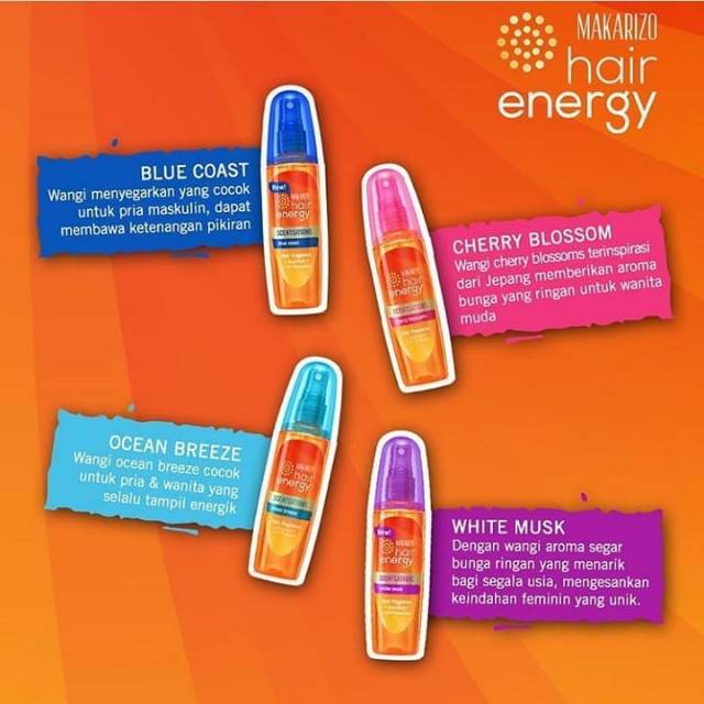 MAKARIZO HAIR ENERGY SCENSATION / PEWANGI PARFUM RAMBUT