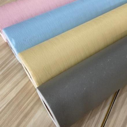 Wallpaper Sticker Wallsticker Polos Doff Bertekstur Pink Biru Krem Abu - Pink 2T2