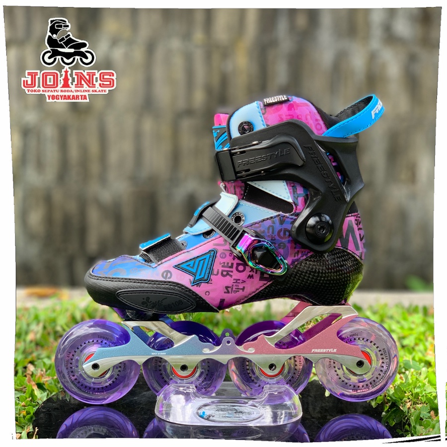 Sepatu Roda Inline Skate YJS X5 Pro Junior Carbon Blue