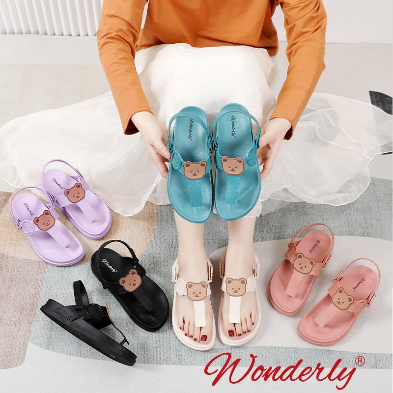 SENDAL WANITA TALI JELLY 2IN1  WONDERLY 2025-1