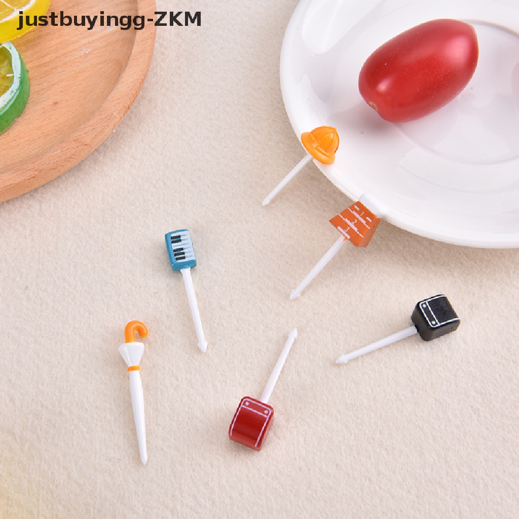 [justbuyingg] Cute Fruit Fork Mini Cartoon Children Snack Cake Dessert Pick Toothpick Bento [zkm]