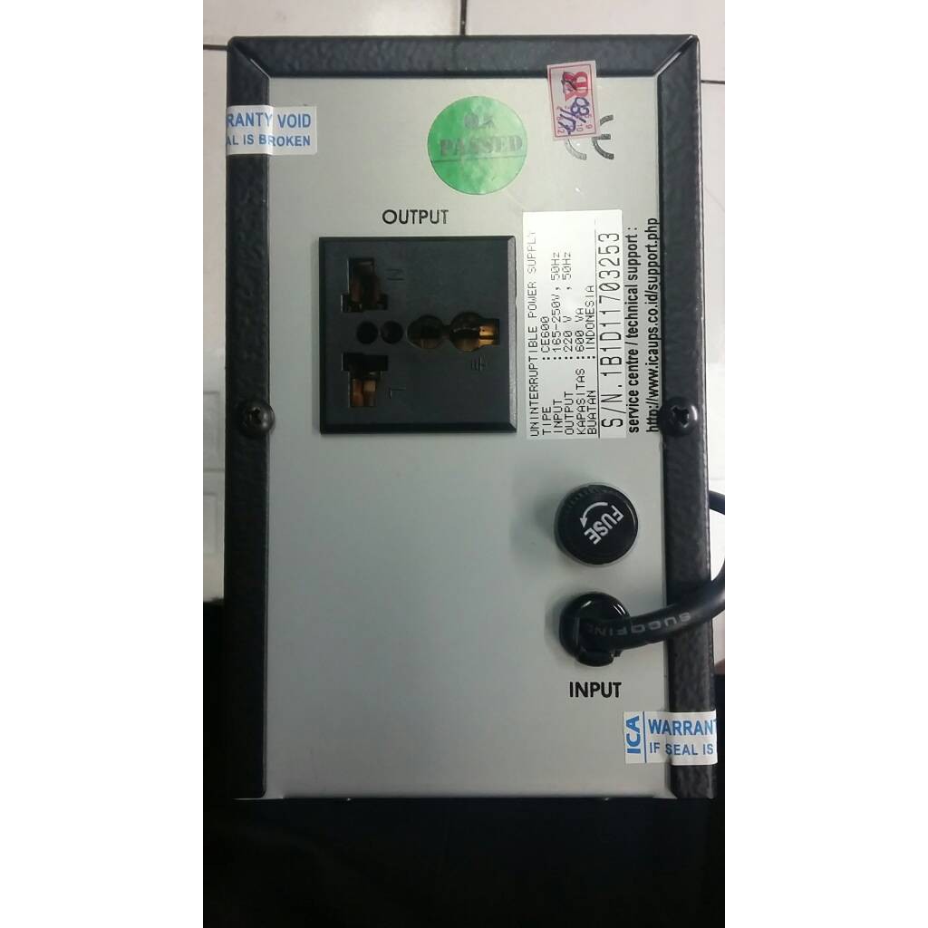 UPS ICA CE600 Daya 600VA/300Watt, ICA UPS CE600 BARU GARANSI RESMI