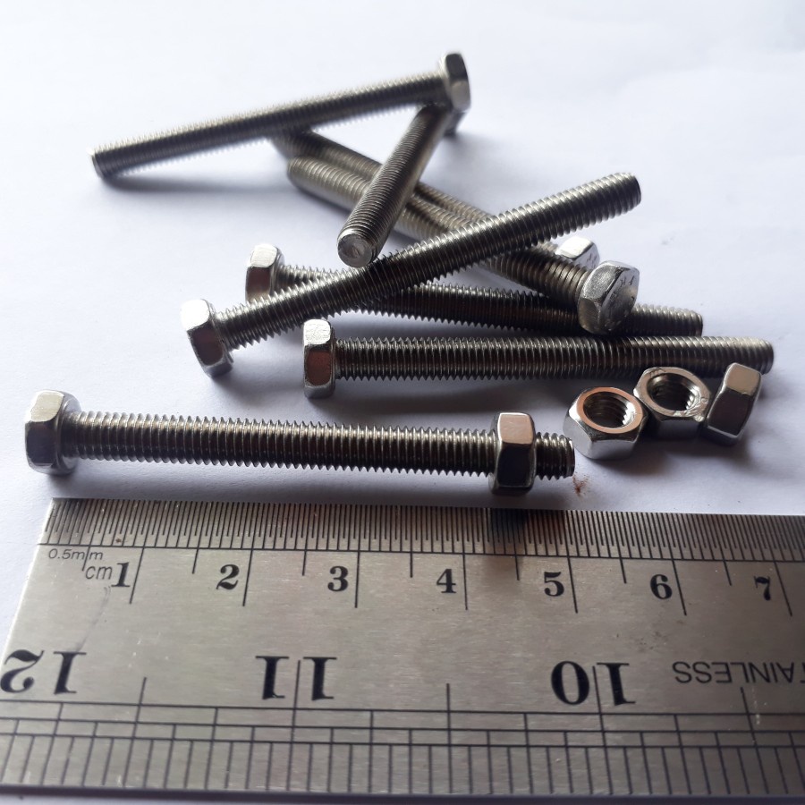 BAUT STAINLESS M5 X 50 / BAUT SS M5 X 50 SUS 304 / BAUT M5X50 STAINLESS STEEL / BAUT M5 SUS304 / BAU