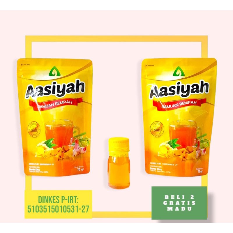 Ramuan Rempah Aasiyah 70GR • BELI 2 GRATIS MADU • Minuman Rempah Rimpang • JSR • Detox Rahim • Promi