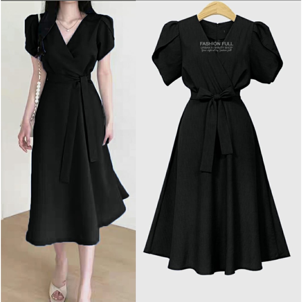 [MCFK] Dress Davia / Dress Wanita Korea / Dress Pesta / Fashion Wanita / Longdress / Gaun Wanita