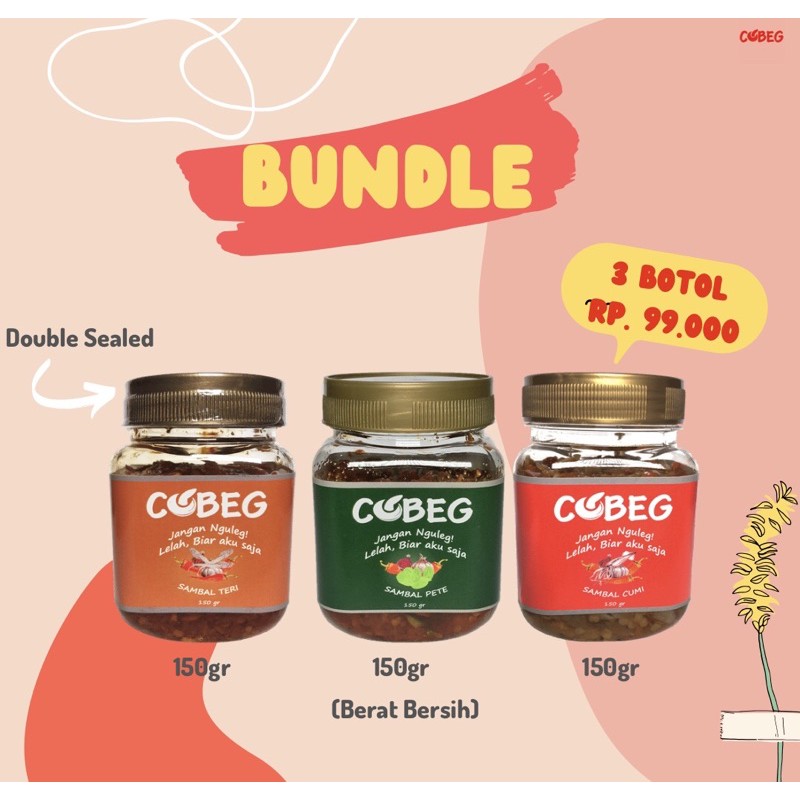 

LEBIH MURAH BUNDLE 3 BOTOL SAMBAL CUMI/PETE/TERI/SEREH